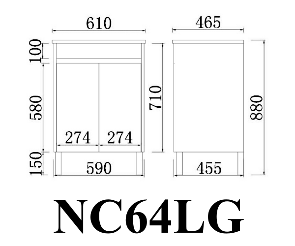 Hot Sale! Poseidon Nova Plywood Floor Standing Vanity in 600mm Concrete Grey