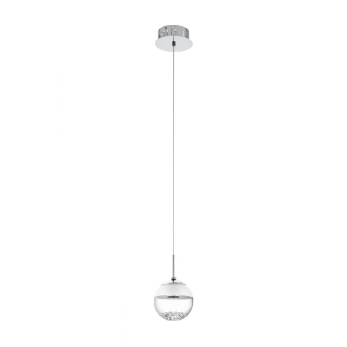 MONTEFIO 1 White Glass Pendant Light - Sparkling Deal