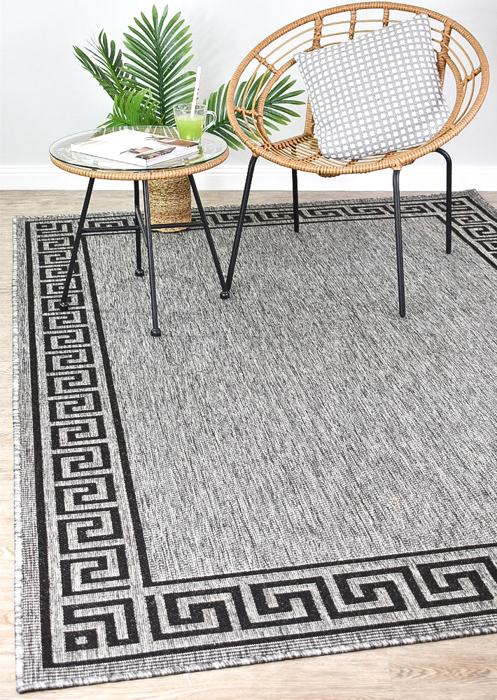 Affordable Alaska Light Gray Machine - Made Polypropylene Rug for Indoor & Outdoor Use