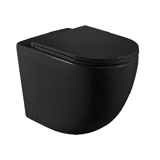Hot! Norton99 Matte Black Wall-Faced Floor Toilet Pan