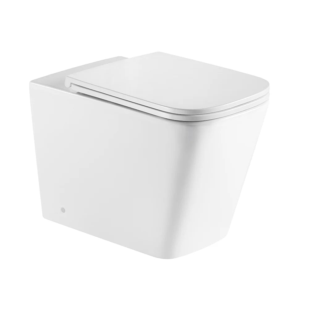 Get the Enox99 Rimless Wall-Faced Floor Toilet Pan in Gloss White for a Stylish Bathroom Upgrade