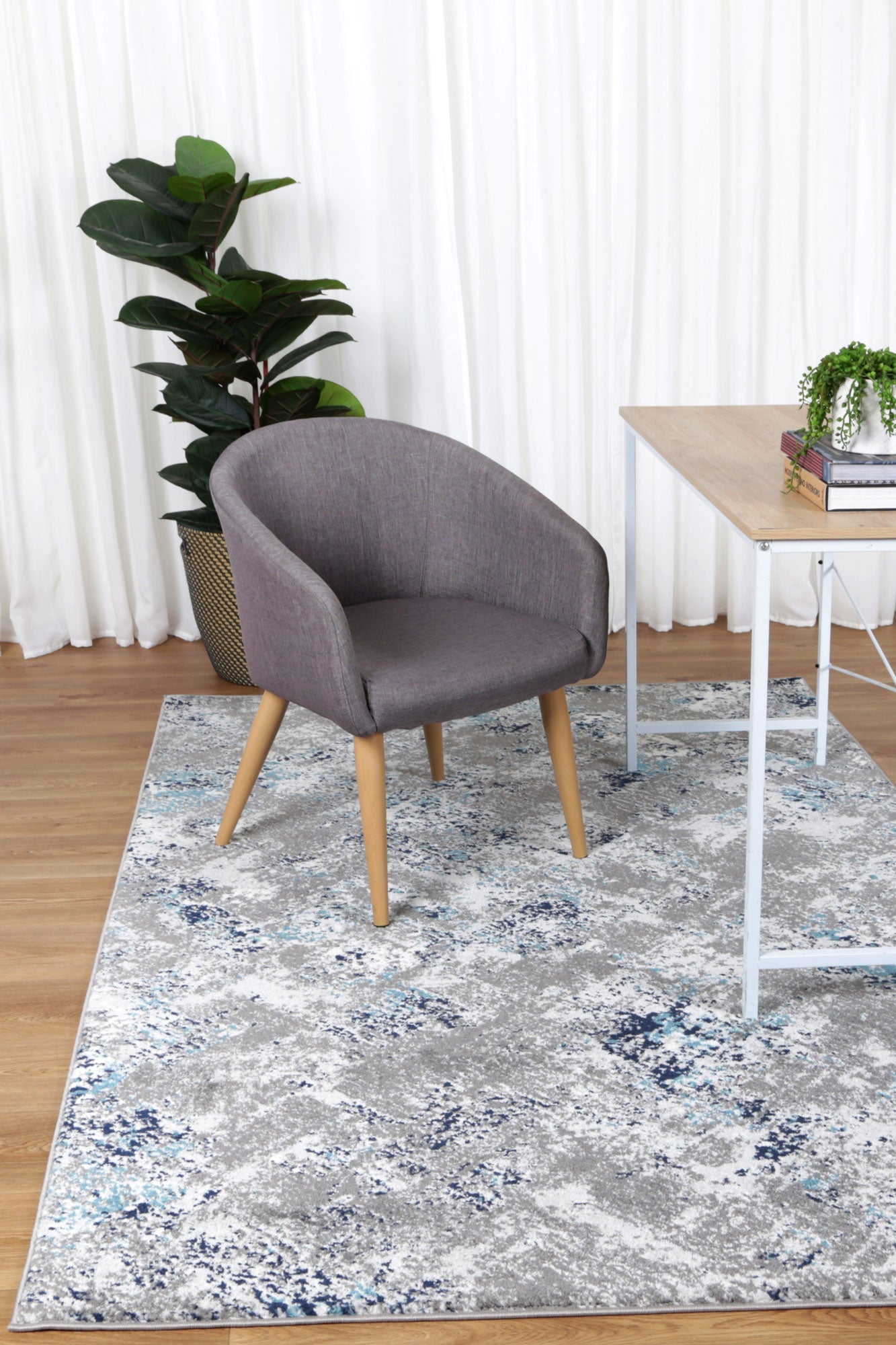 Trendy Grey Blue Ligures Rug - A Great Addition