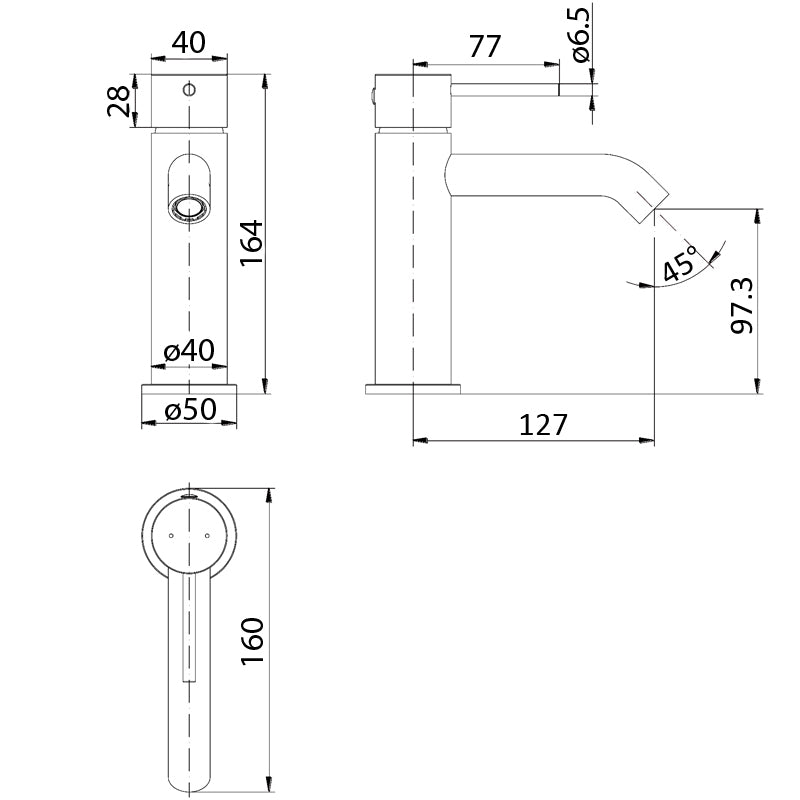 Chrome-finished Hali Basin Mixer with European Design