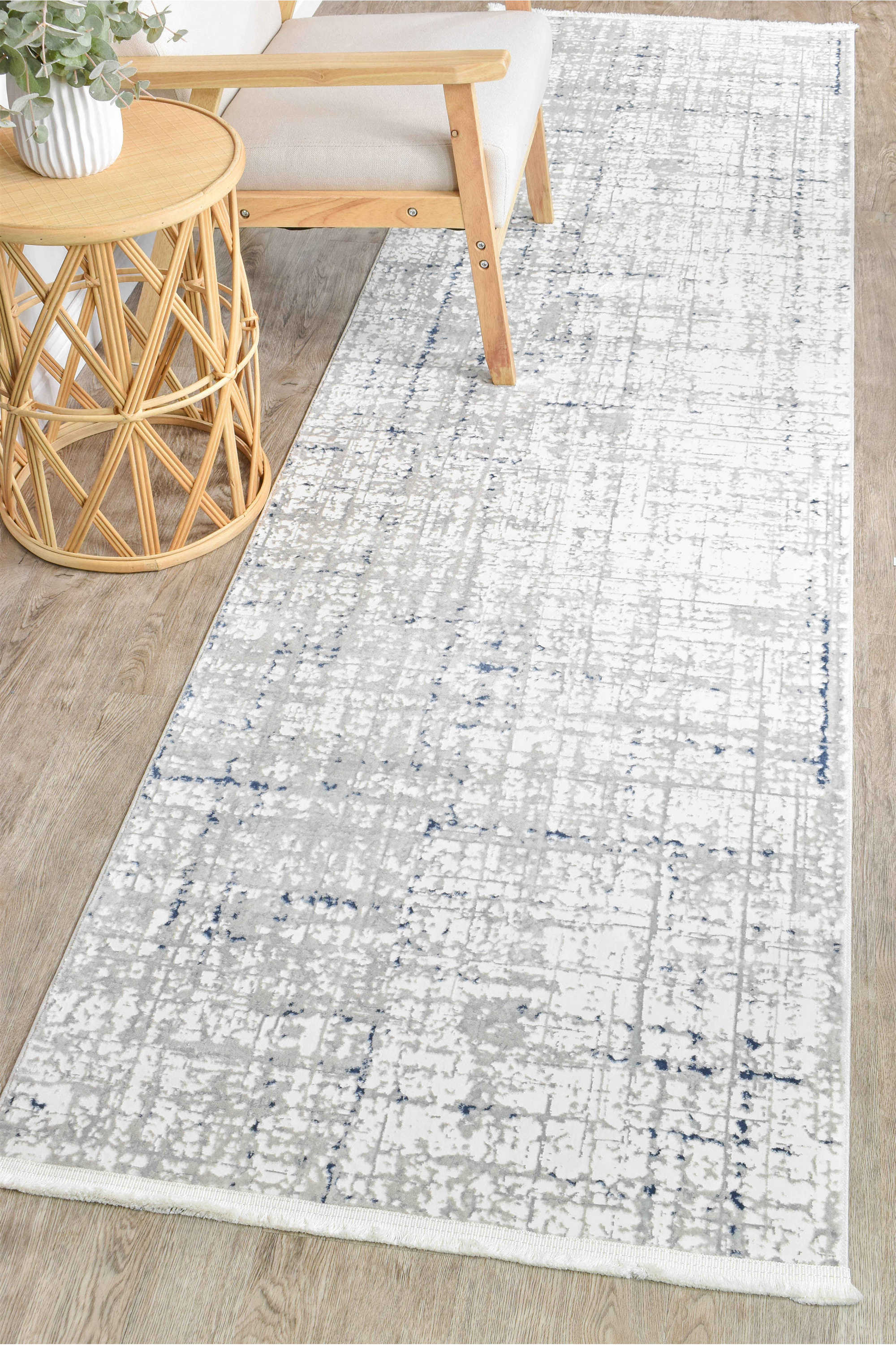Harmonia Tiger White Runner Rug - Soft & Elegant