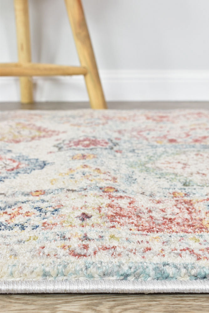 Stylish Grey Tile Runner Rug from Morocco Collection