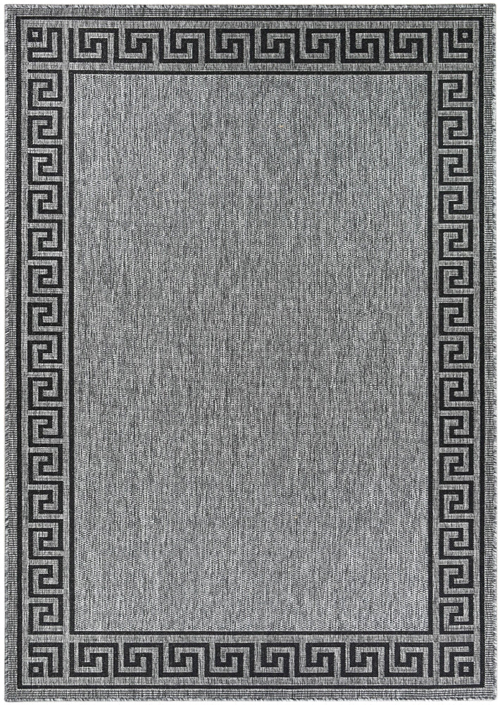 Affordable Alaska Light Gray Machine - Made Polypropylene Rug for Indoor & Outdoor Use