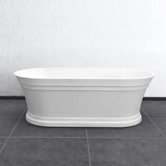 1700mm Gloss White Non-Overflow Freestanding HAMPTON Bathtub