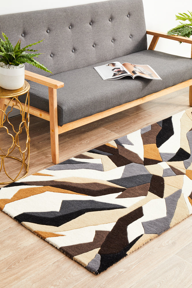 Exclusive Matrix Pure Wool 903 Fossil Runner Rug - Hand - Tufted Luxury