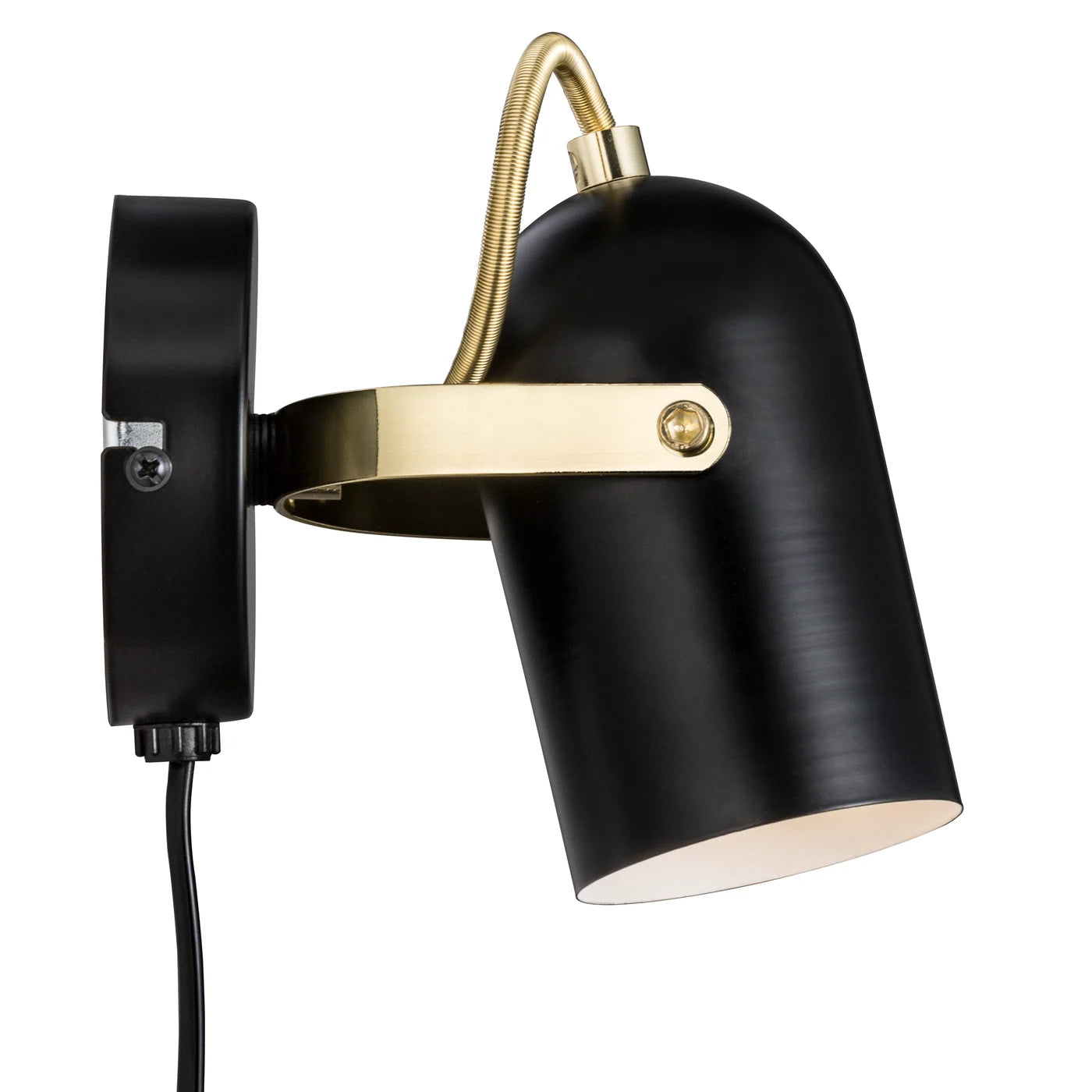 Nordlux Industrial Style Wall Light in Black and Polished Brass - Ideal for Hallways
