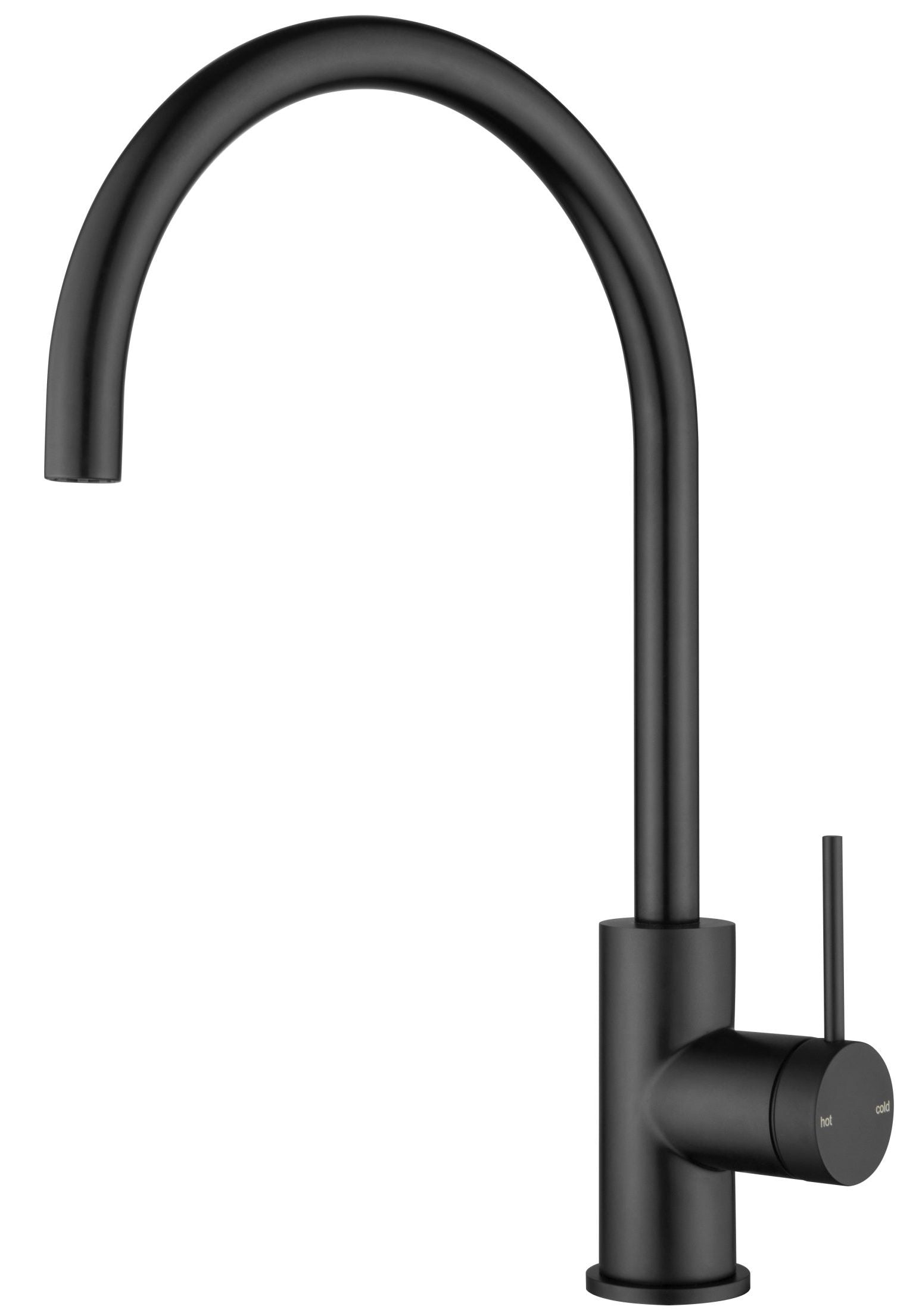 Black Mica Gooseneck Kitchen Sink Mixer with Modern Design