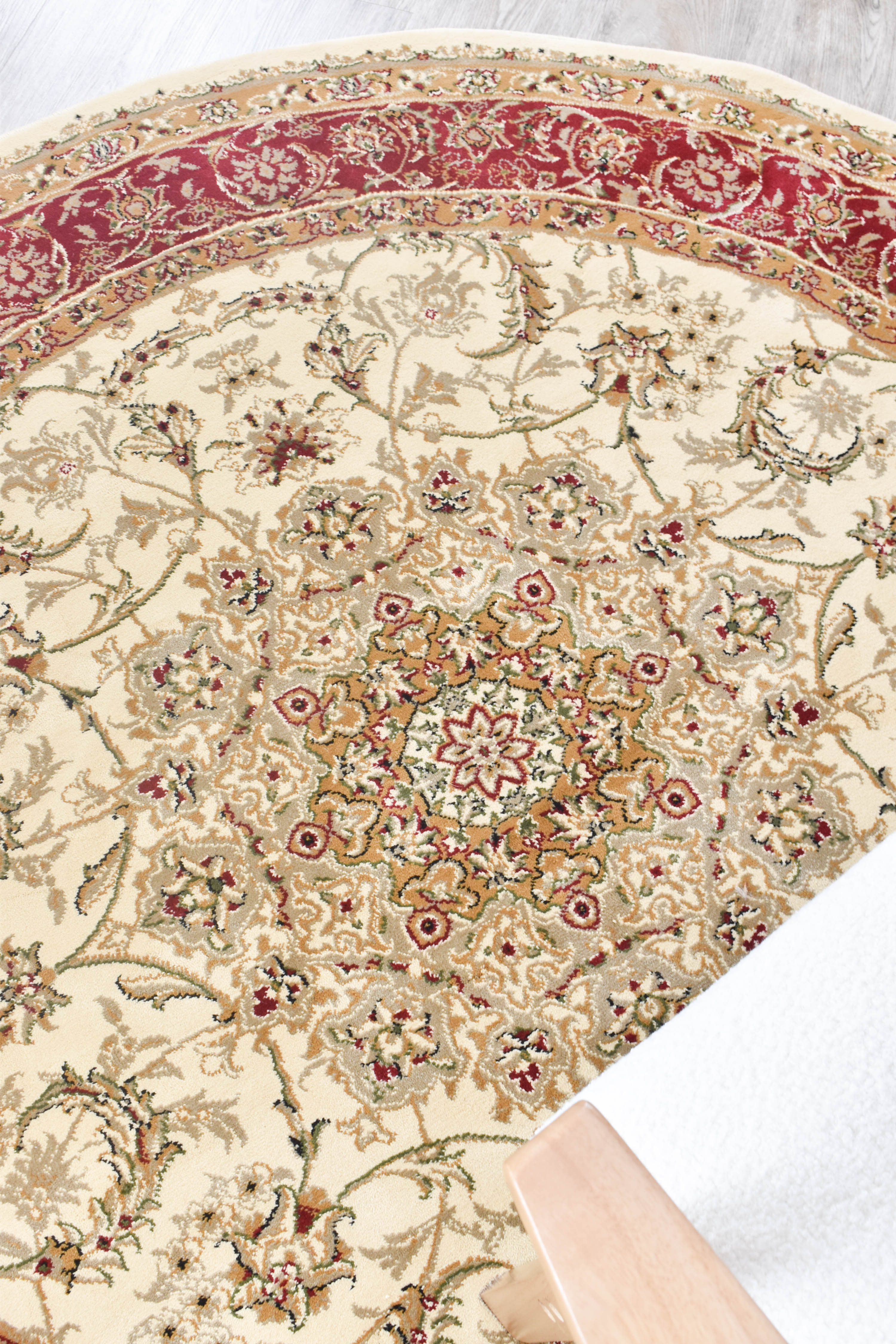 15-inch Cream Red High - quality Granada Runner Rug