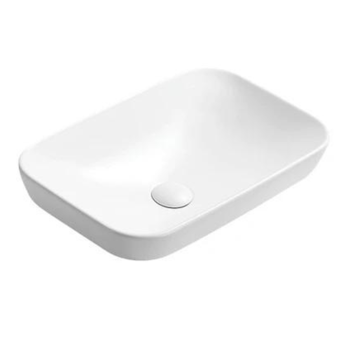 Hot Deal! POSEIDON Matte White Rectangle Ceramic Basin (515x340x155mm)