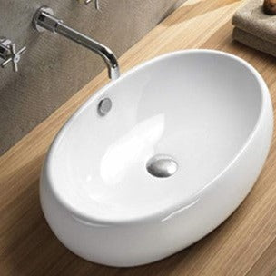 Glossy White Oval POSEIDON Basin (600x400x150)