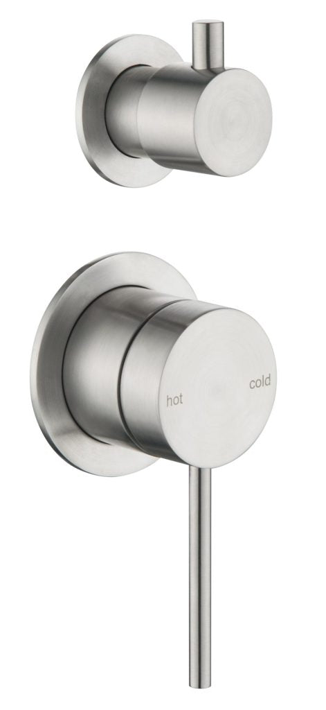 Hot Deal! 2P Mica Shower Mixer with Diverter in Brushed Nickel Finish