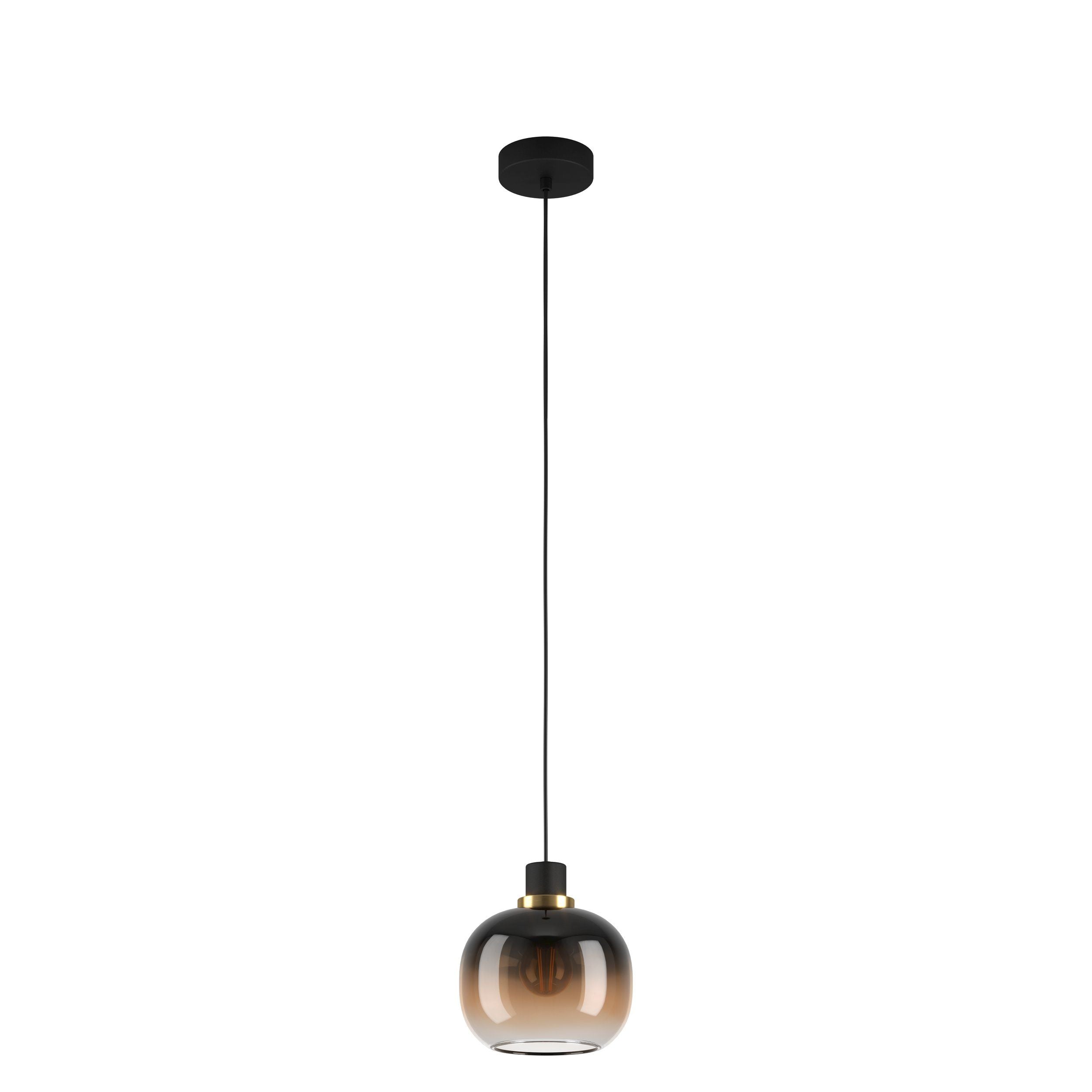 Hot Sale OILELLA Vaporized Glass and Black Textile Suspension Pendant Light for Home Decor