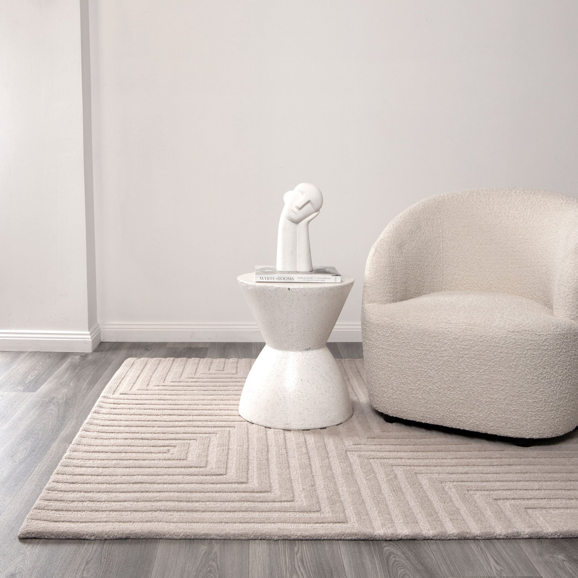 Felix Beige Hand - Tufted 100% Wool Rug by Les Nomades
