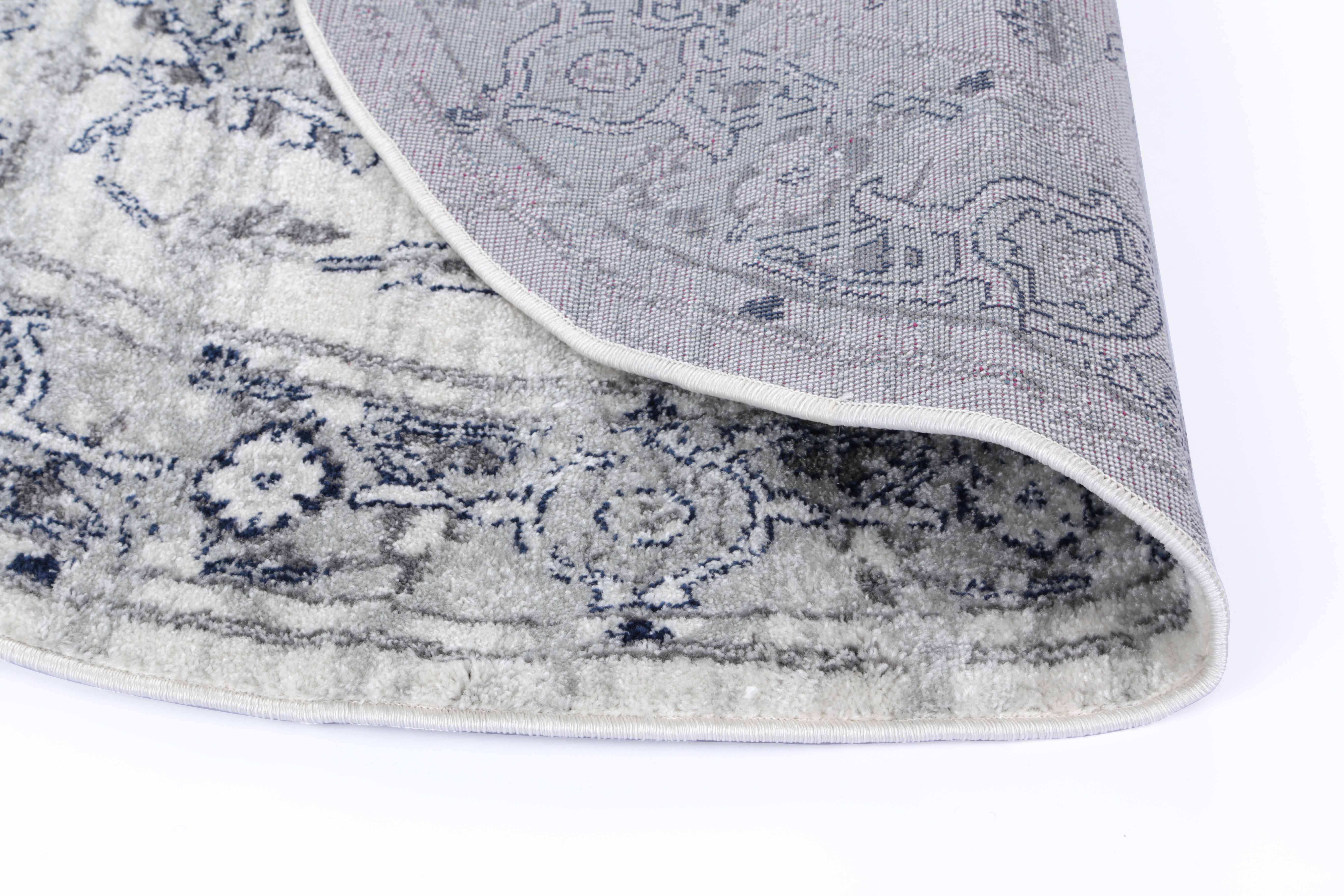 Stylish Grey and White Polypropylene Area Rug from Ligures Collection - Perfect for Any Room