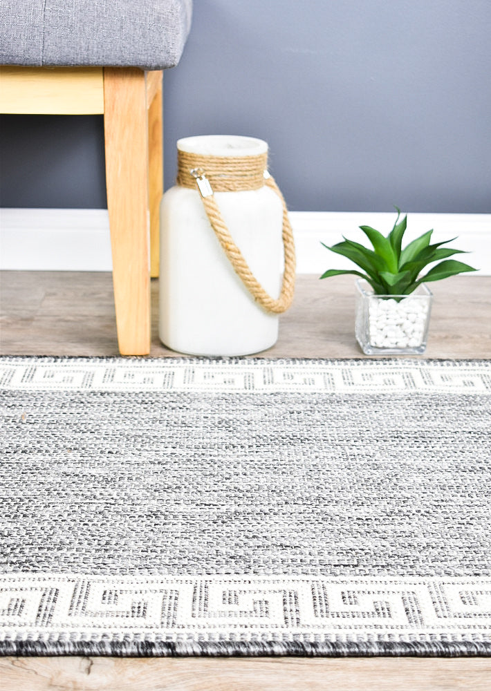 Alaska Light Grey Washable and Non - Slip Rug in Various Sizes