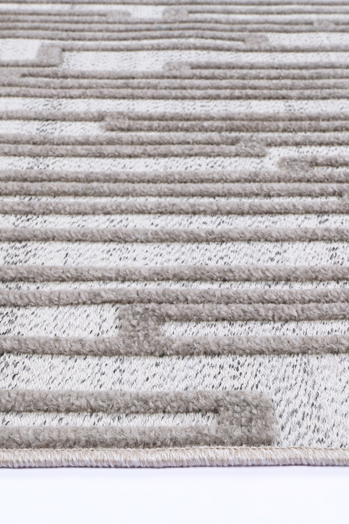 Hot Sale! Nefeli Collection Grey Matrix Polypropylene Floor Rug for High - Traffic Areas