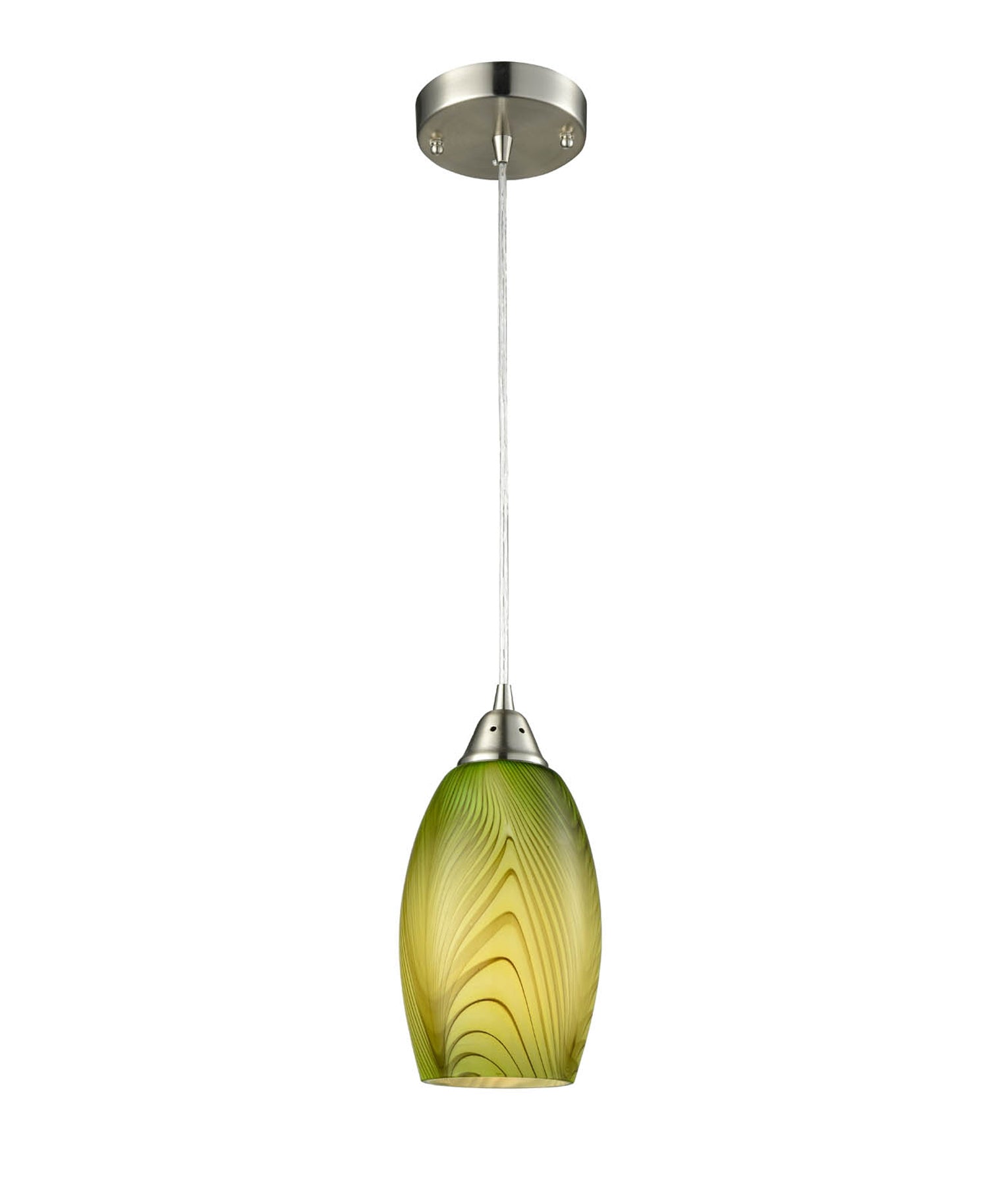 Exquisite Hand - Blown Glass Interior Pendant Lights with Satin Nickel Hardware