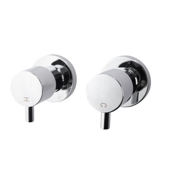 Hot Sale! Lucid Chrome Round Shower Wall Taps