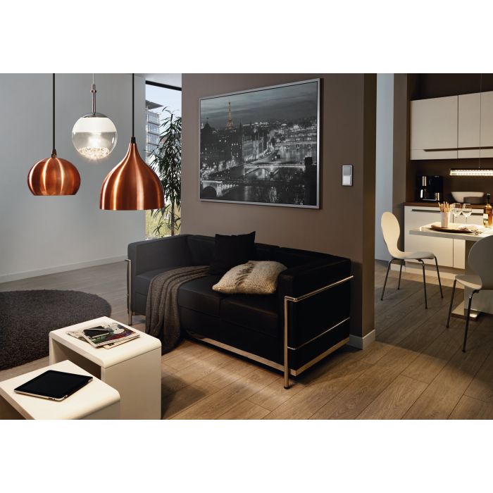 MONTEFIO 1 White Glass Pendant Light - Sparkling Deal