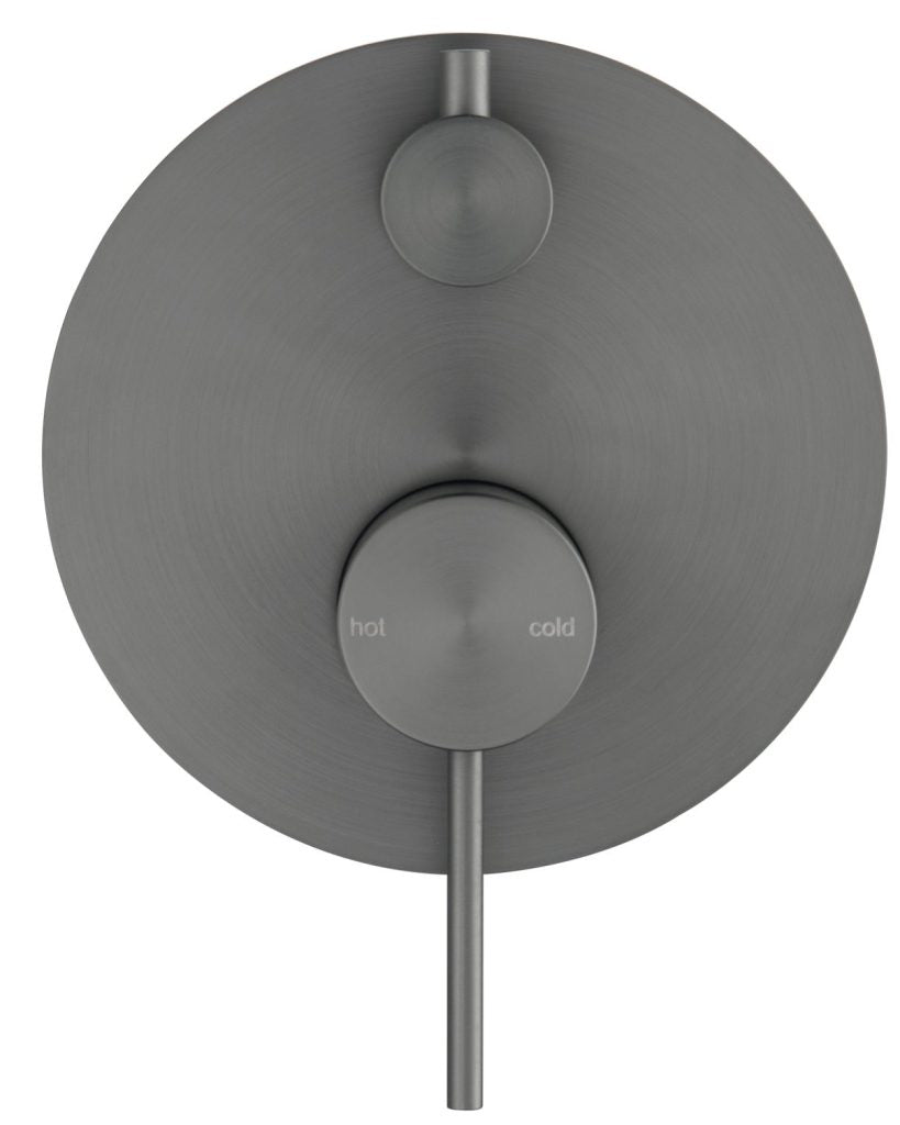1P Brushed Gun Metal Mica Shower Mixer with Diverter for Enhanced Showering