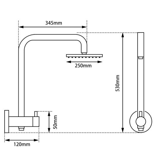 Hot Sale! 10-Inch Round Chrome Shower Station with 530mm Height and Top Water Inlet