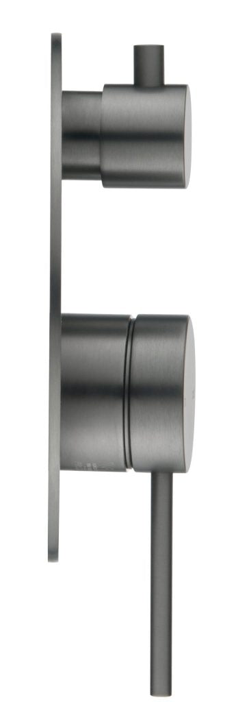 1P Brushed Gun Metal Mica Shower Mixer with Diverter for Enhanced Showering