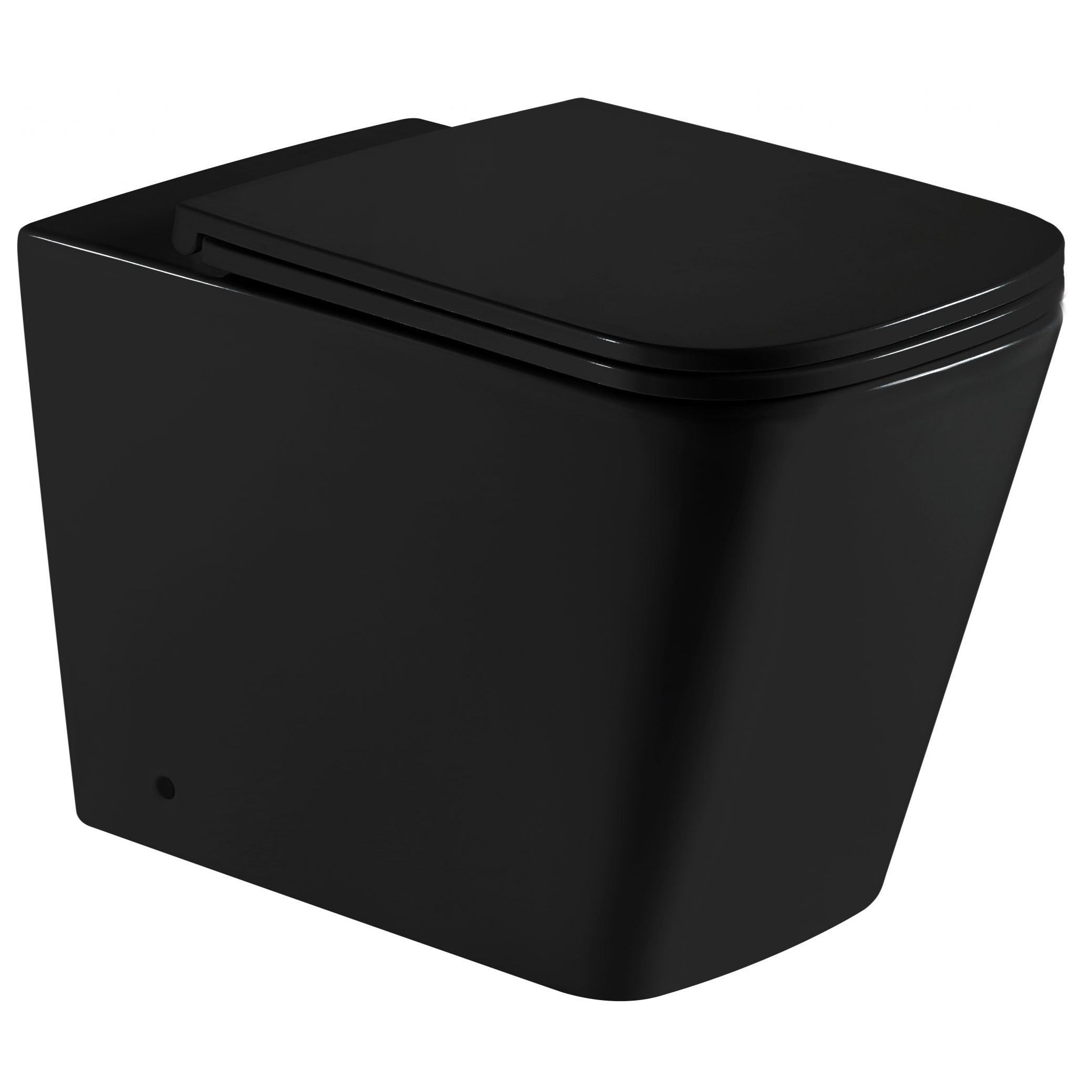 Enox99 Matte Black Rimless Wall - Faced Floor - To - Ceiling Toilet Pan