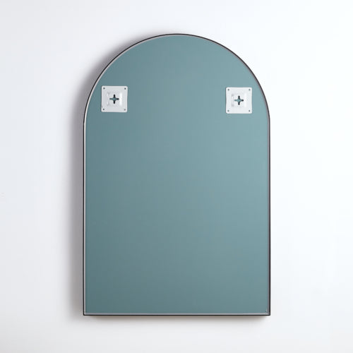 Hot Sale! Poseidon Matte Black Framed Arch Mirror, Ideal for Home Decor, 600x900mm