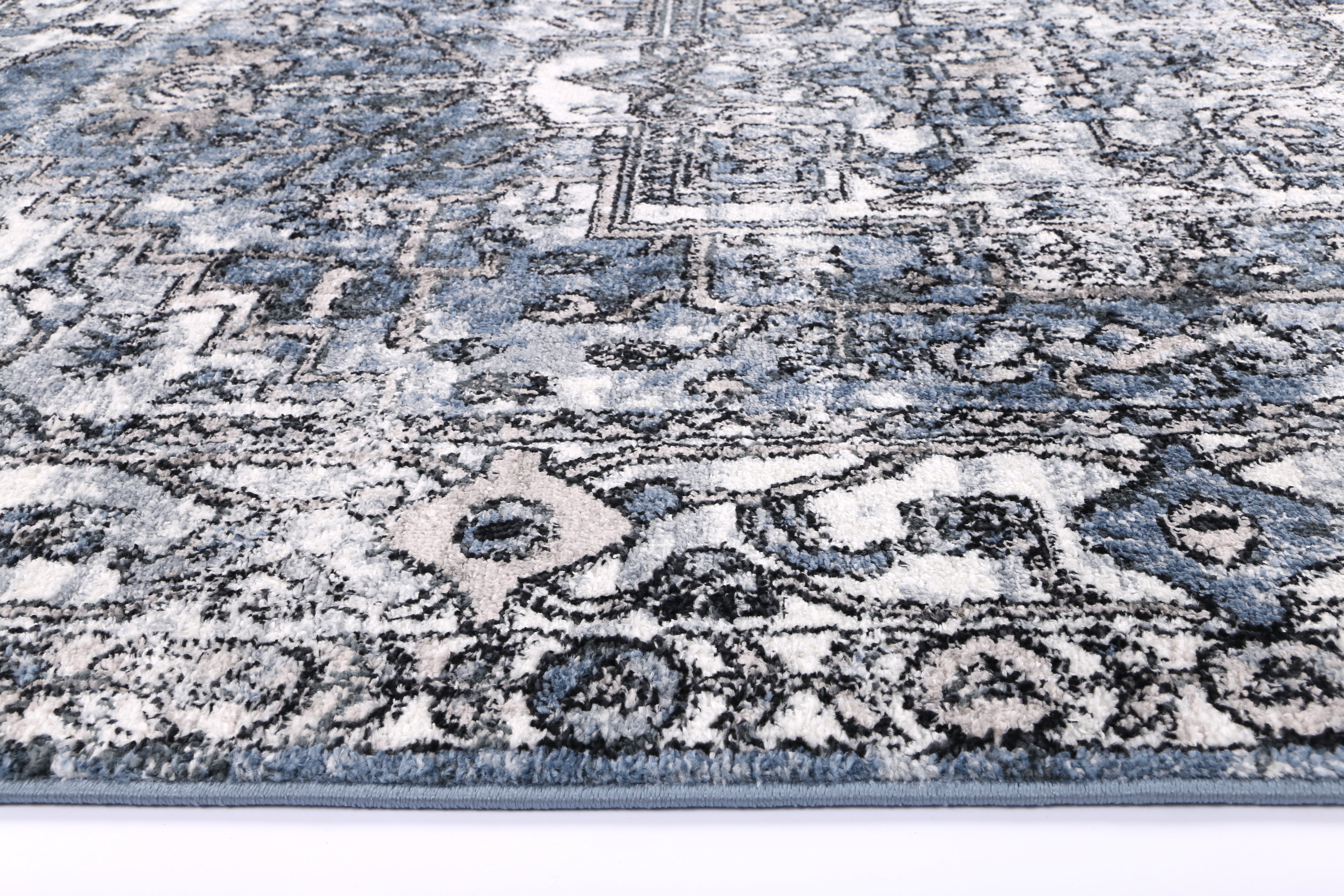 Hot Sale! Anatolia Traditional Blue Floor Rug with Antique Flair