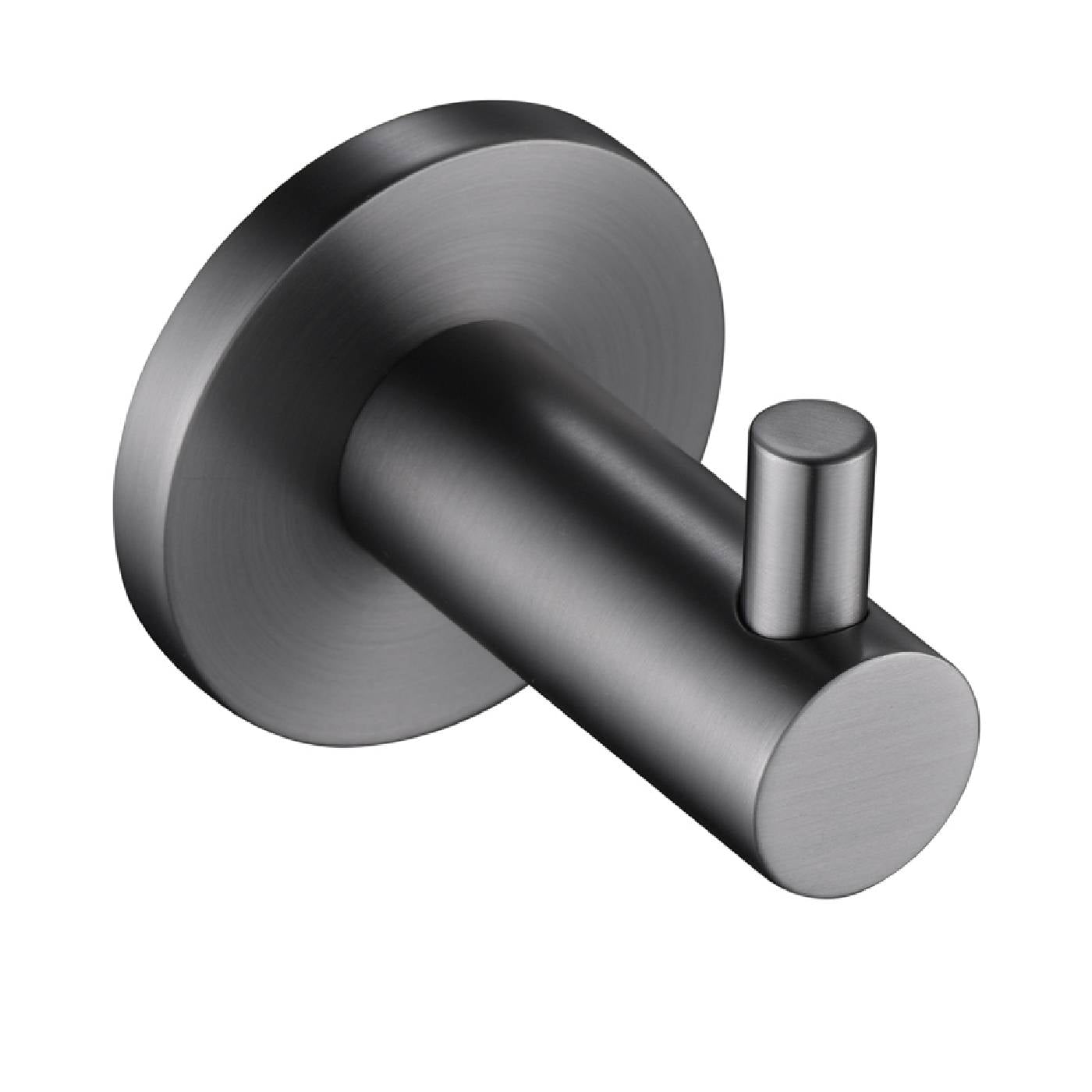 Brushed Gun Metal Mica Robe Hook for Stylish Bathroom Organization