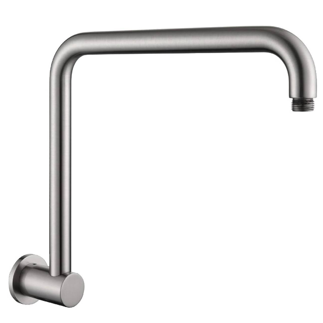 Brushed Nickel Mica Gooseneck Shower Arm - Ideal for Stylish and Adjustable Shower Setup