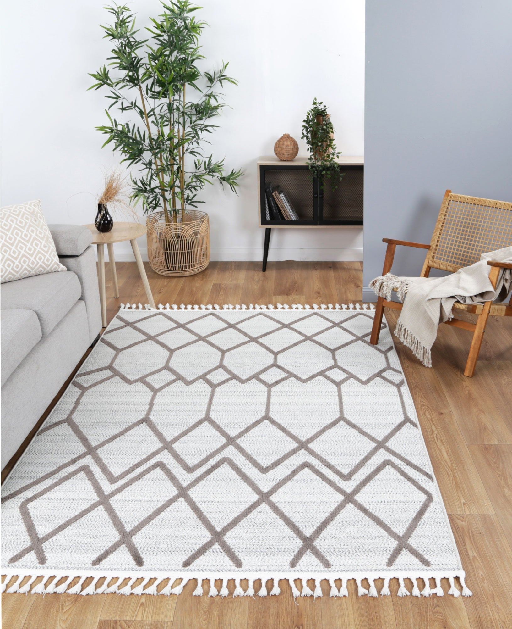 Hot! Nefeli Beige Diamond Cream Rug
