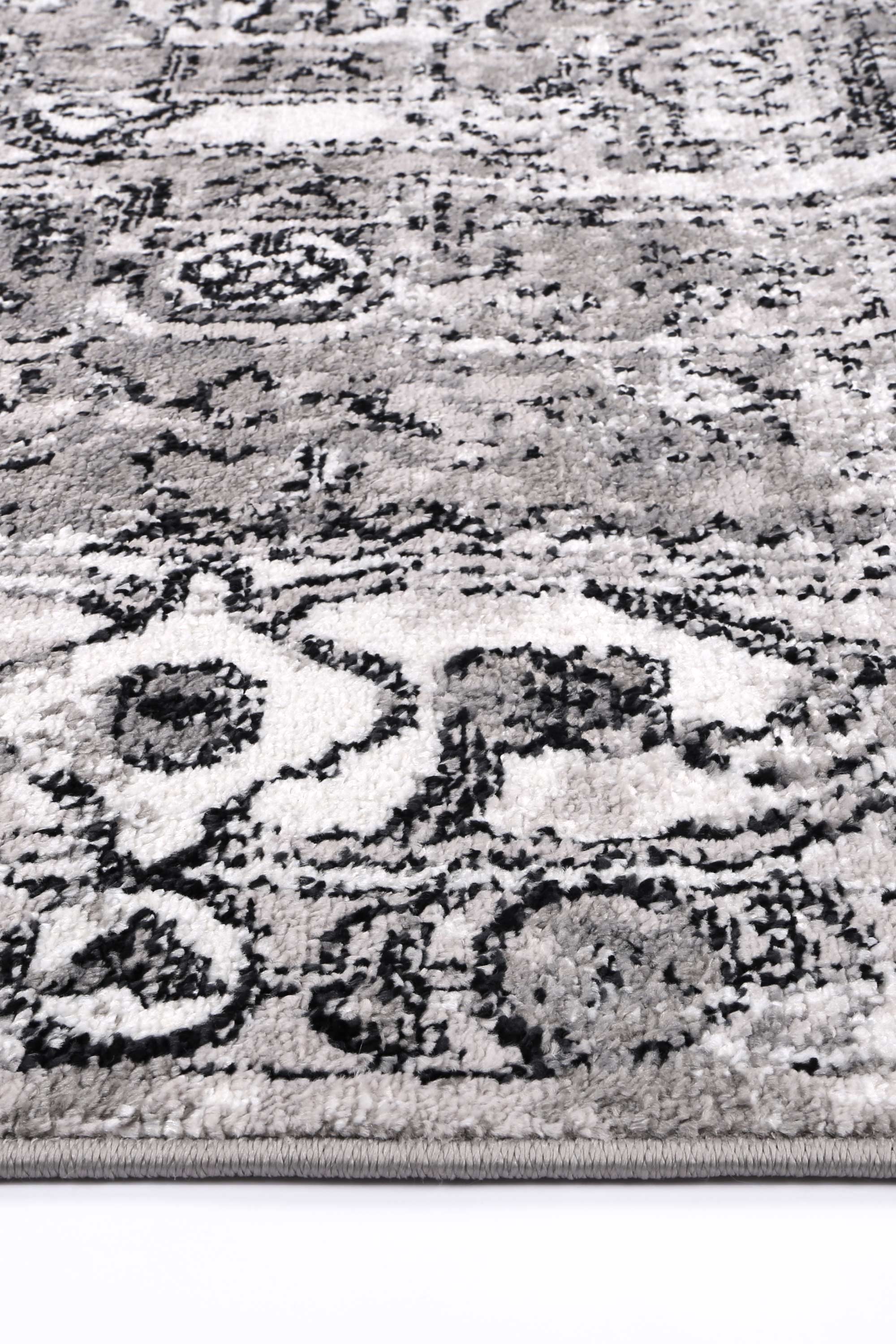 Anatolia Traditional Rug in Stylish Black and Grey - Ideal for High Traffic Areas