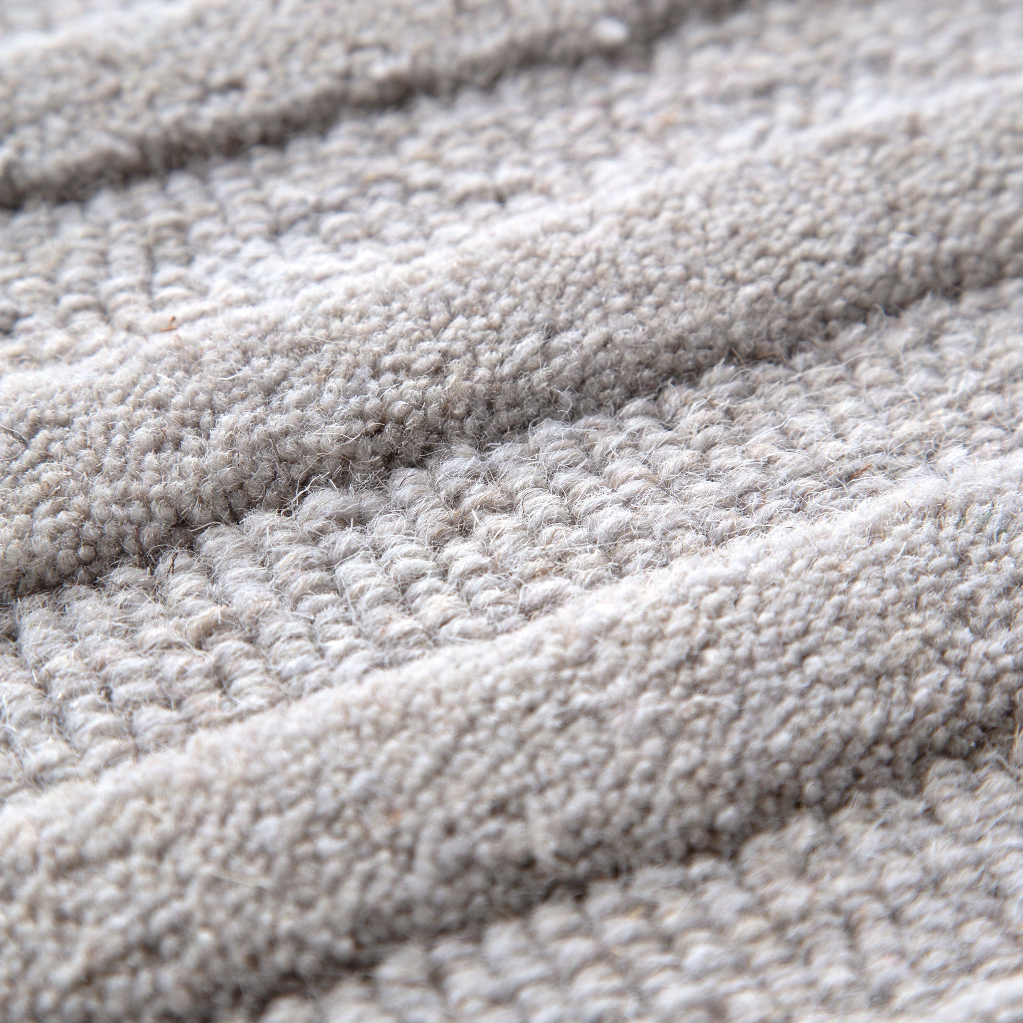 Les Nomades Felix Light Grey Wool Rug - Luxury Decor Deal