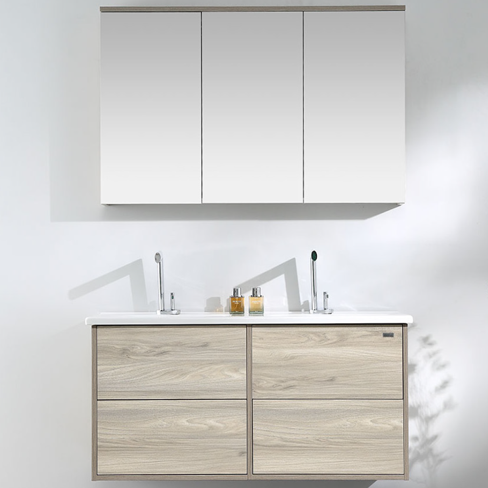 1200mm Gargano Wood Grain Wall-Hung Vanity with Modern Design