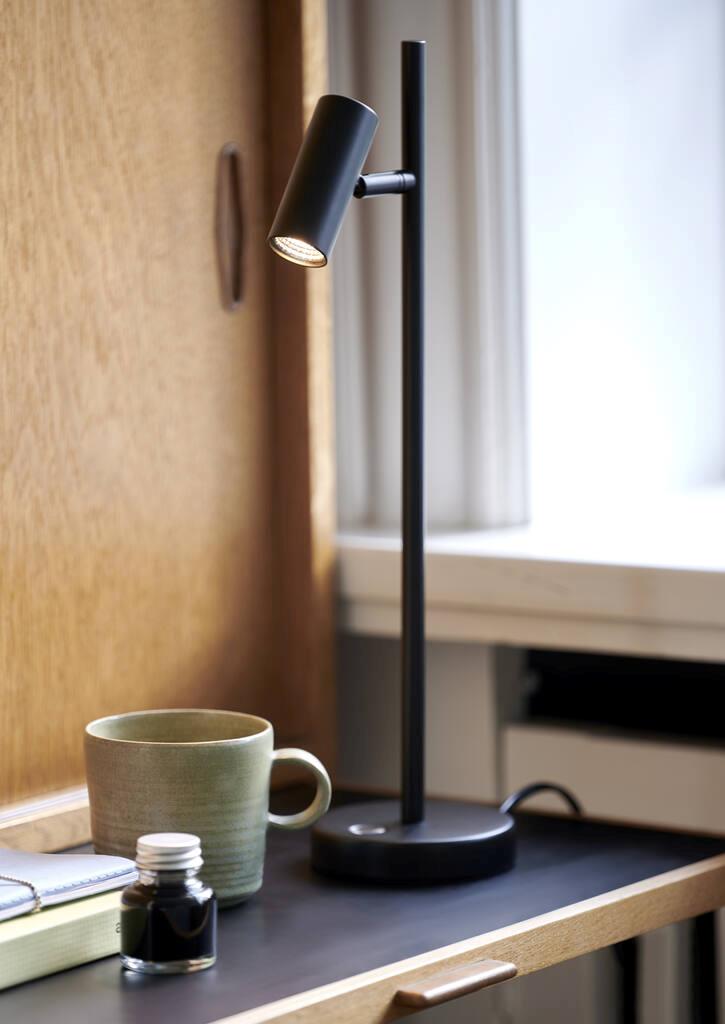 Omari Nordic-Style Table Lamp in Elegant Black and White