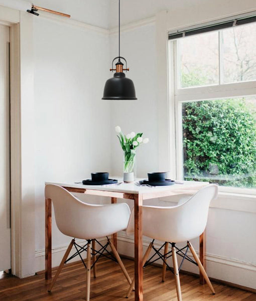 ALTA Industrial Pendant Lights with Bell Shape and Copper Highlights - Ideal for Interior Spaces