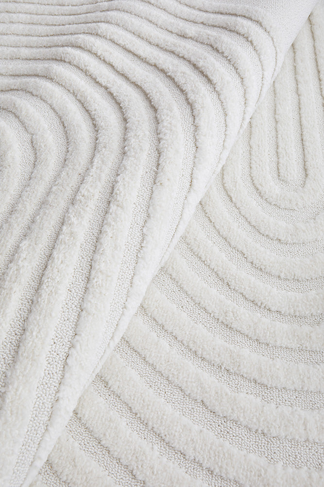 Hot! Lotus Abbey White Modern Runner Rug
