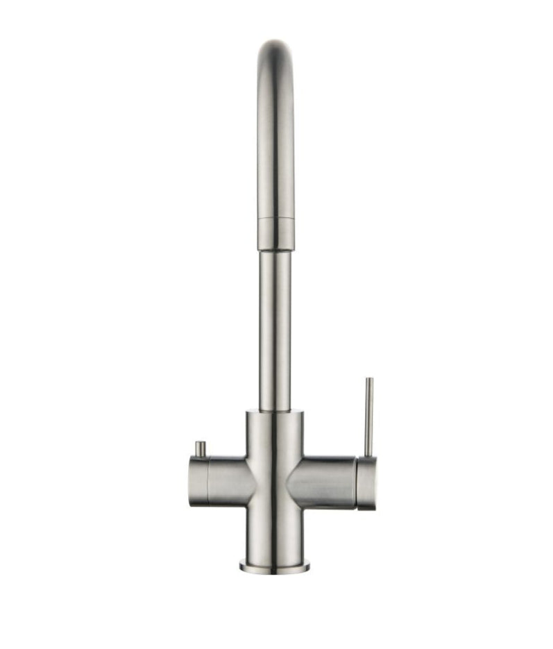 Hot Deal! Brushed Nickel Mica 3-Way Filter Kitchen Sink Mixer for Pure Water