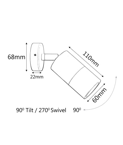 IP65 Copper GU10 Exterior Wall Pillar Spotlights for Durable Lighting