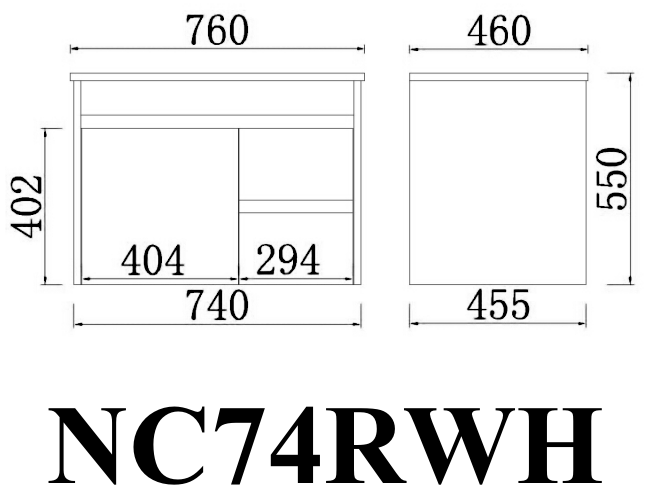 Poseidon Nova Wall Hung Plywood Bathroom Vanity - 750mm, Ideal for Modern Bathrooms