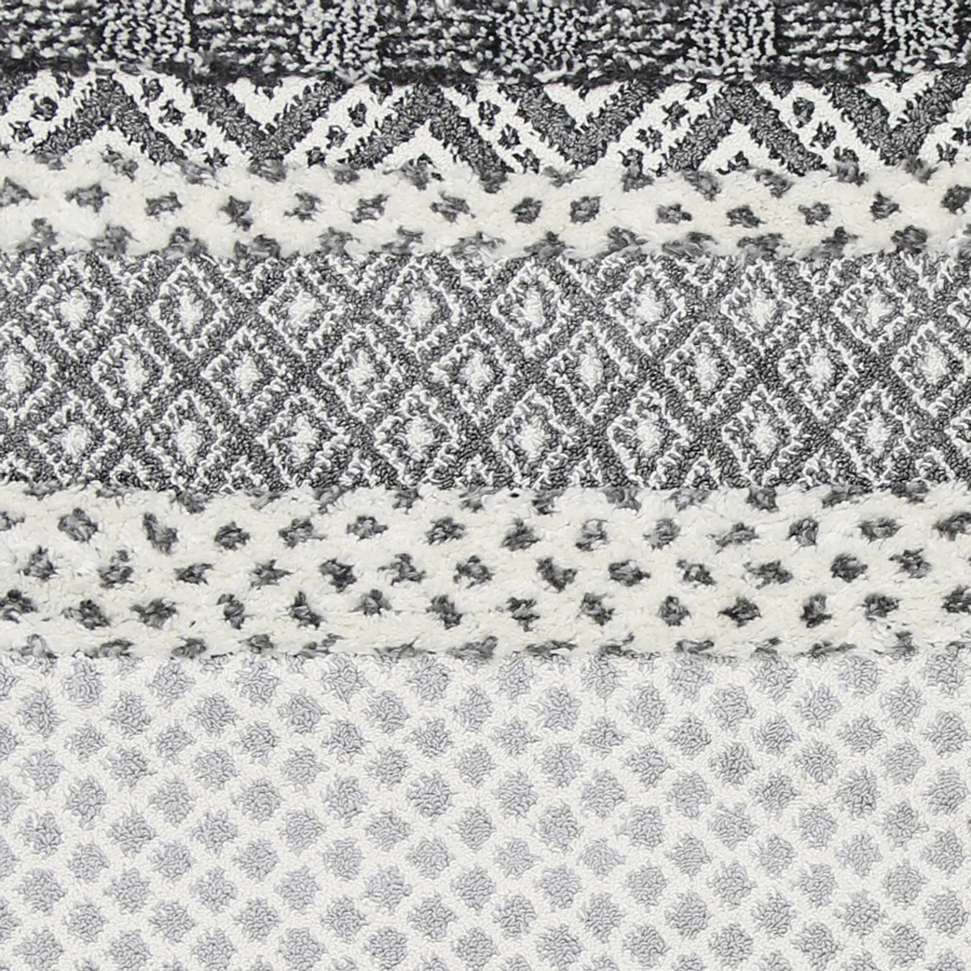 Hot Sale! Contemporary Mono Tribal Edge Anthracite Moroccan Inspired Rug for Home Decor