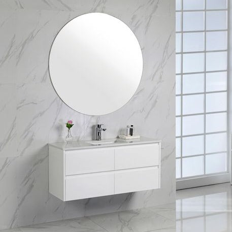 LEONA All - Sizes Wall - Hung Vanity in Stunning Gloss White
