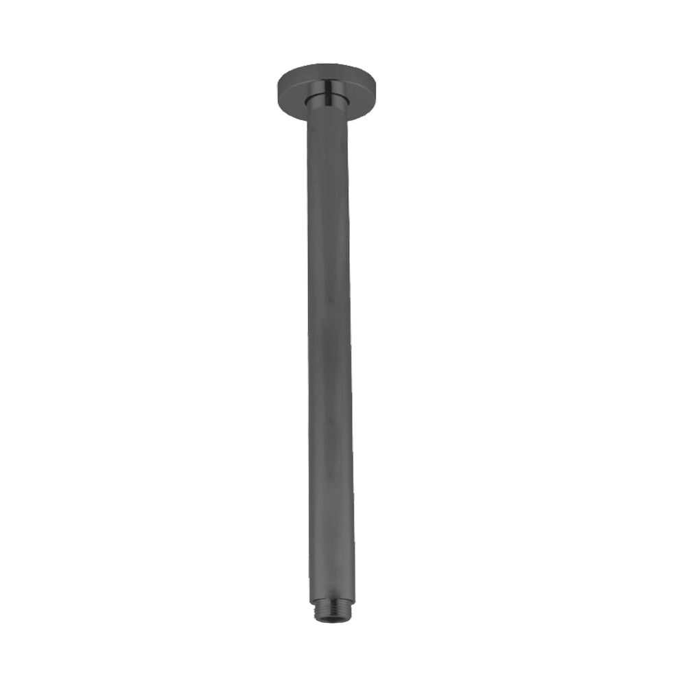 Luxury 400mm Round Gun Metal Grey Ceiling Shower Arm - Elevate Your Bathroom!