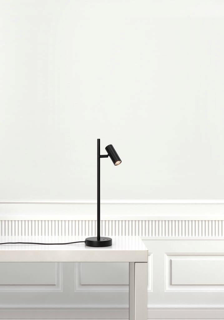 Omari Nordic-Style Table Lamp in Elegant Black and White