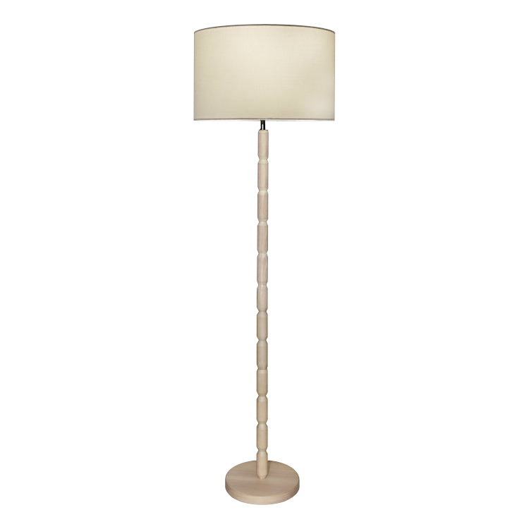 Stylish Emma Floor Lamp - Ideal Lighting for Your Space with Off - White Shade and Limed Oak Base
