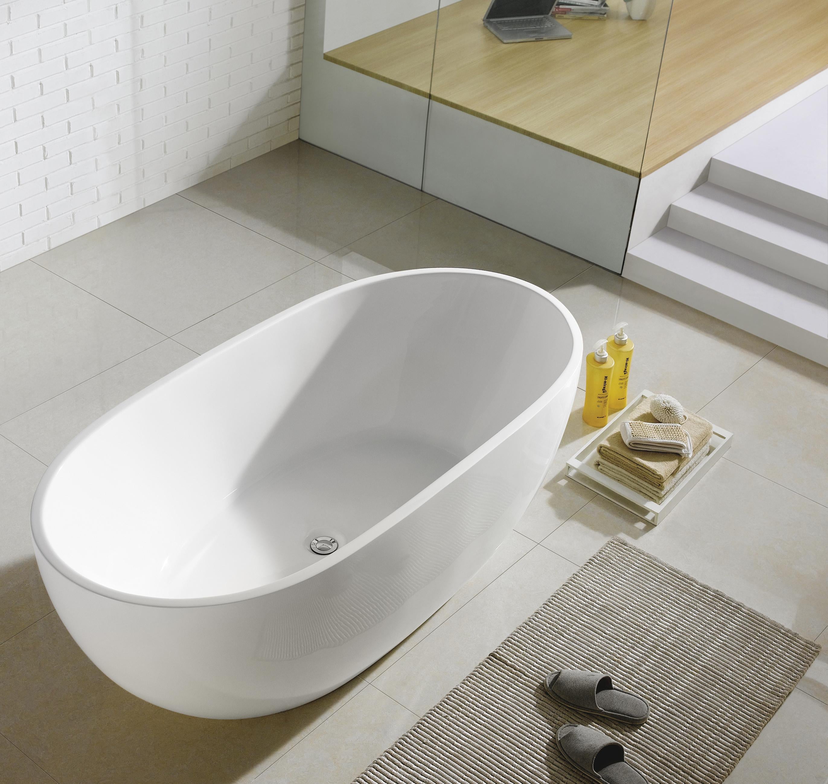 Hot Sale! Olivia Gloss White Freestanding Bathtub in 1300mm, 1400mm, 1500mm & 1700mm Sizes